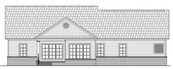 Rear Elevation for House Plan #219102