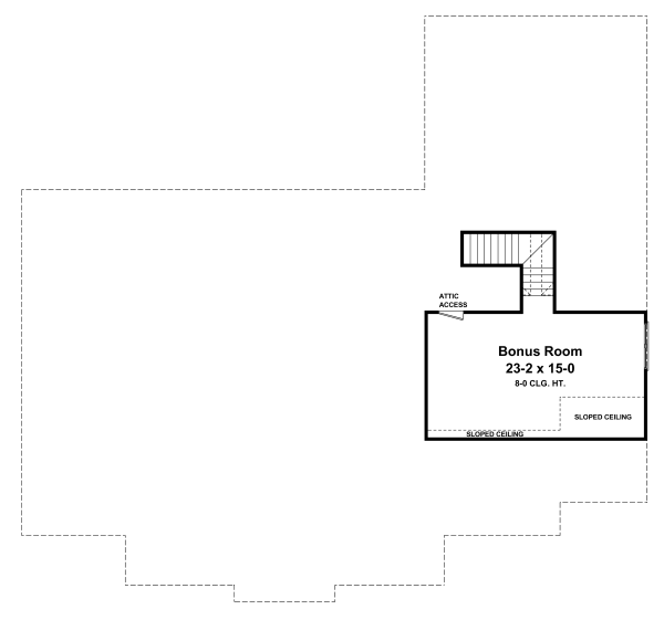 Attic Plan for House Plan #210572