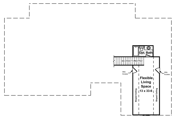 Second Floor Plan for House Plan #217052