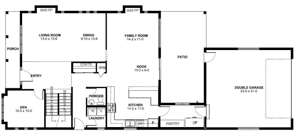 Main Floor Plan for House Plan #195160