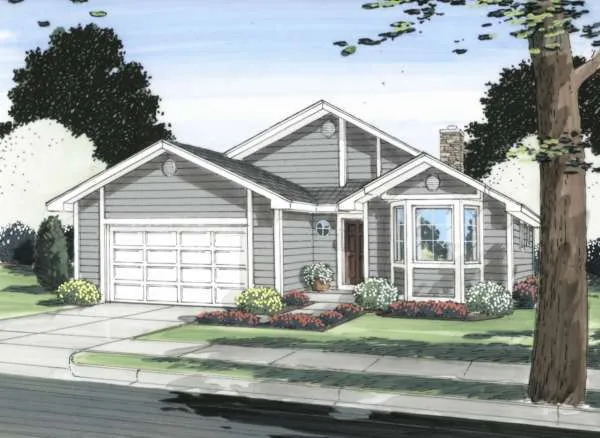 Full Rendering for House Plan #201951