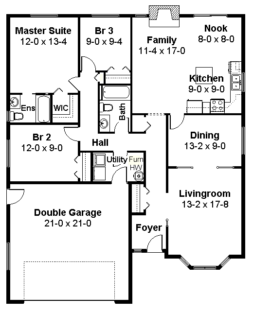 Main Floor Plan for House Plan #201951