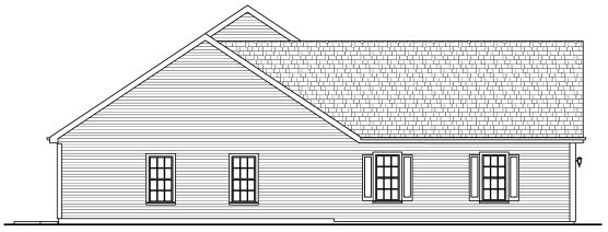 Left Elevation for House Plan #276141