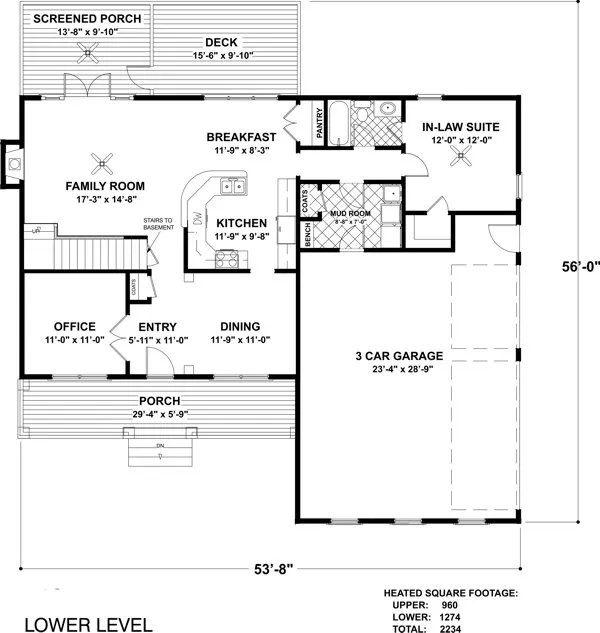 Main Floor Plan for House Plan #274222