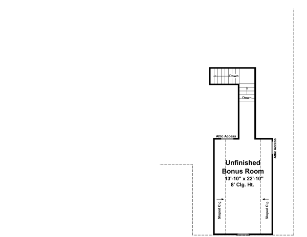 Second Floor Plan for House Plan #217602