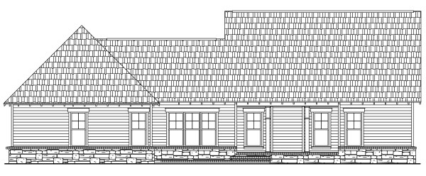 Rear Elevation for House Plan #217602