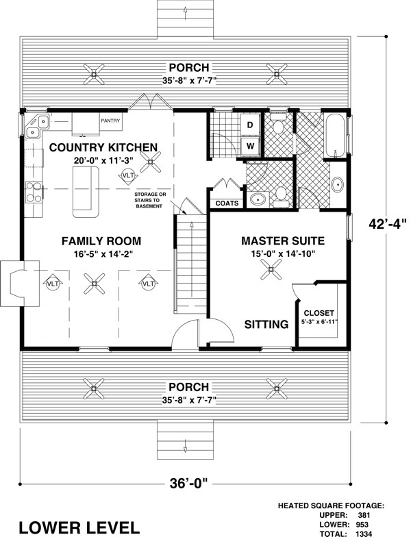 Main Floor Plan for House Plan #272131