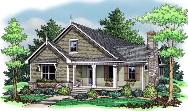 Full Rendering for House Plan #281051