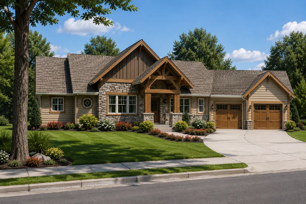 Full Rendering for House Plan #108156