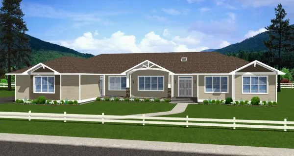 Full Rendering for House Plan #195173