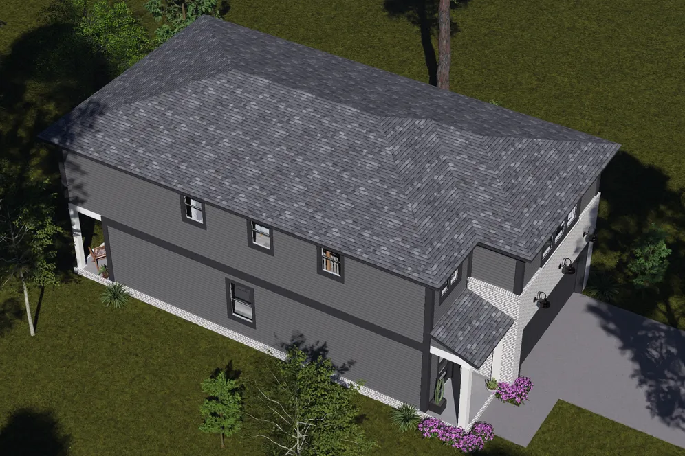 Left Elevation for House Plan #244212