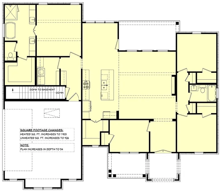 Main Floor Plan for House Plan #303881