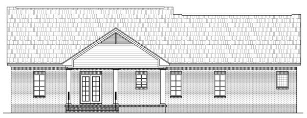 Rear Elevation for House Plan #215681