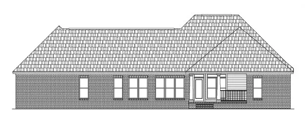 Rear Elevation for House Plan #214002
