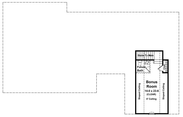 Second Floor Plan for House Plan #218002