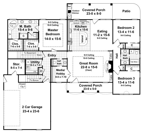Main Floor Plan for House Plan #211202