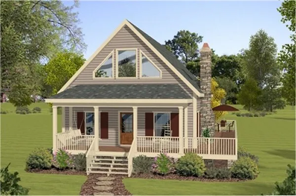 Full Rendering for House Plan #273161