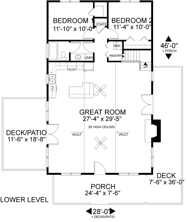 Main Floor Plan for House Plan #273161
