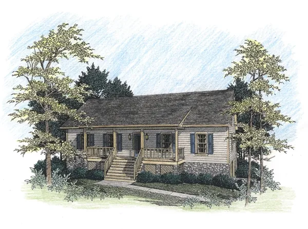 Full Rendering for House Plan #275171