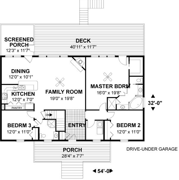 Main Floor Plan for House Plan #275171
