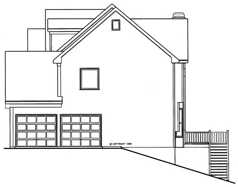 Right Elevation for House Plan #123842