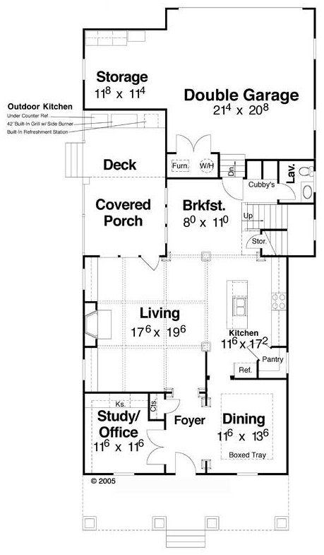 Main Floor Plan for House Plan #121352