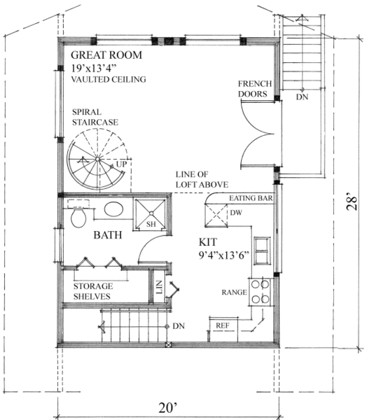 Main Floor Plan for House Plan #260048
