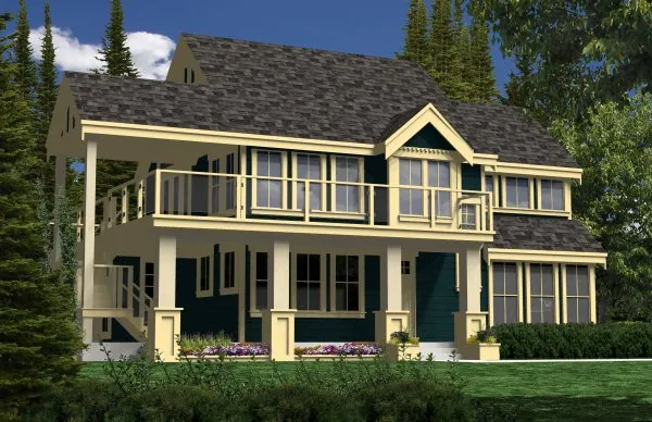 Full Rendering for House Plan #263291