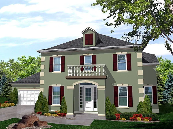 Full Rendering for House Plan #296001