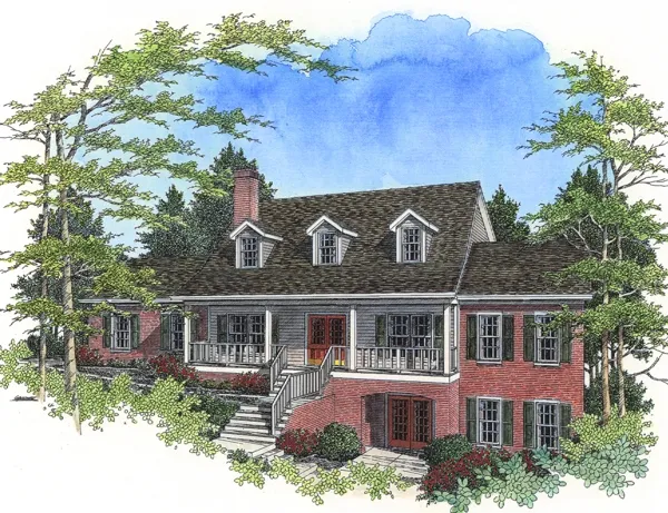 Full Rendering for House Plan #277132