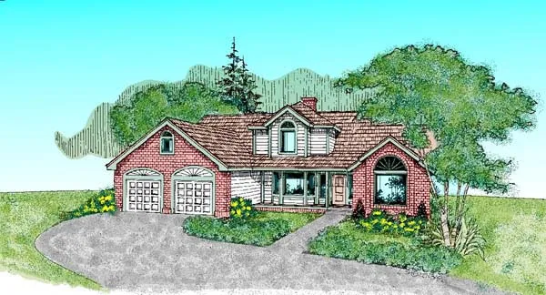 Full Rendering for House Plan #163243