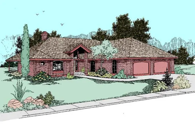 Full Rendering for House Plan #161405