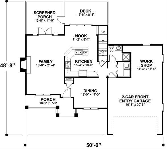 Main Floor Plan for House Plan #276161