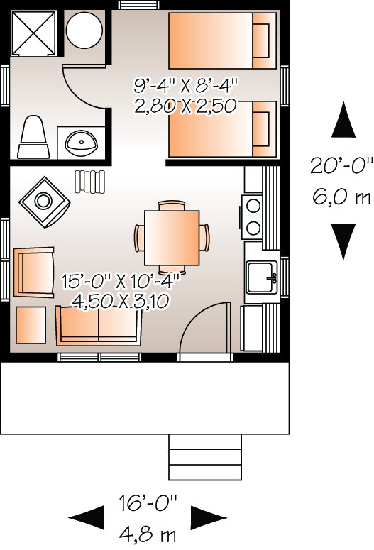 Main Floor Plan for House Plan #141091