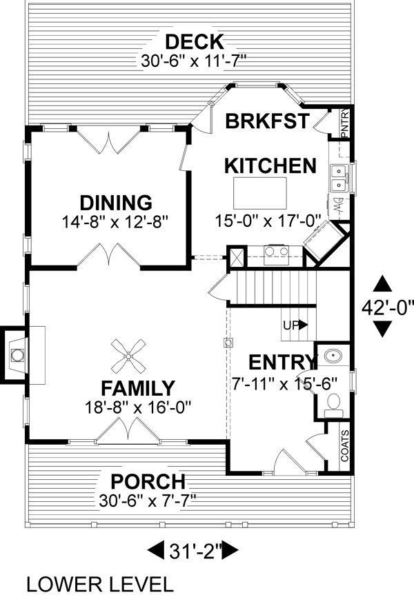Main Floor Plan for House Plan #272191