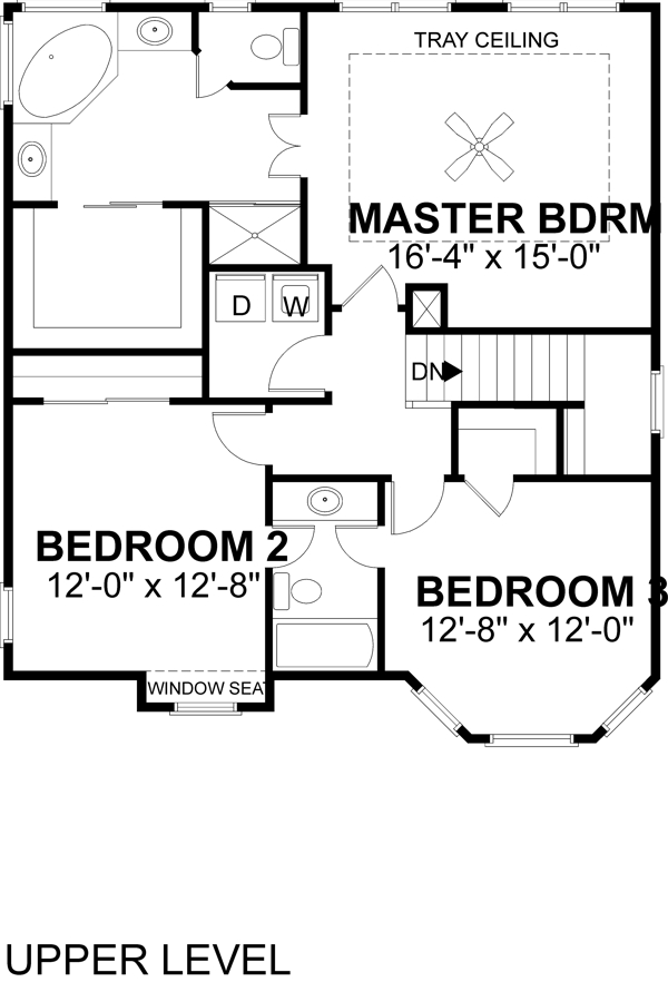 Second Floor Plan for House Plan #272191