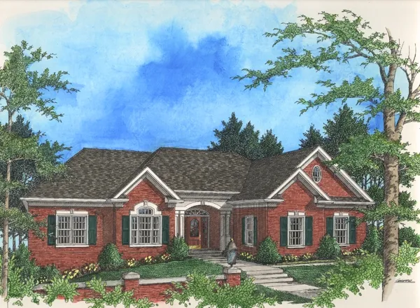 Full Rendering for House Plan #276132
