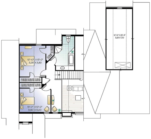 Second Floor Plan for House Plan #145293