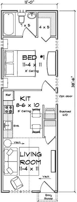 Main Floor Plan for House Plan #242640
