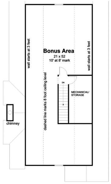 Attic Plan for House Plan #254004