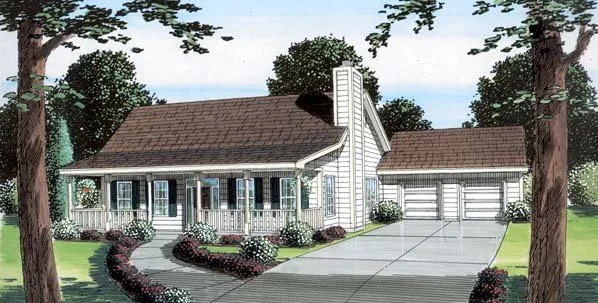 Full Rendering for House Plan #258004