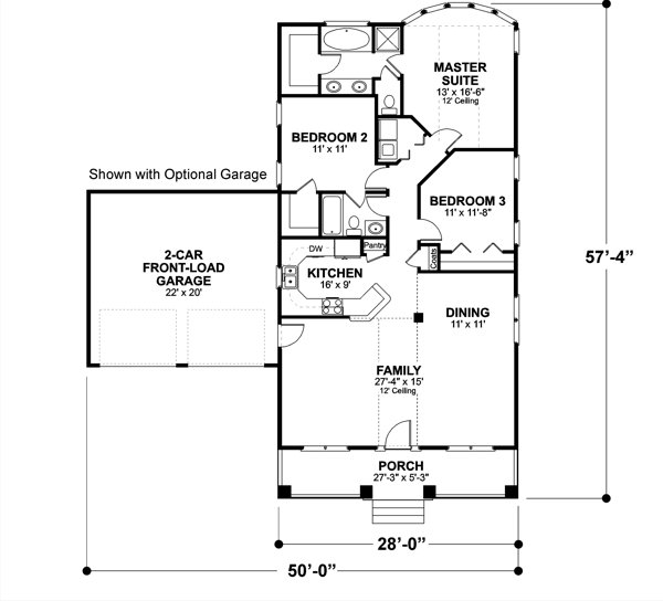 Main Floor Plan for House Plan #278021