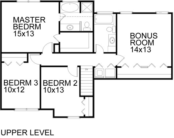 Second Floor Plan for House Plan #275141