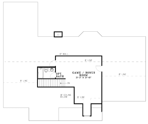 Attic Plan for House Plan #317430