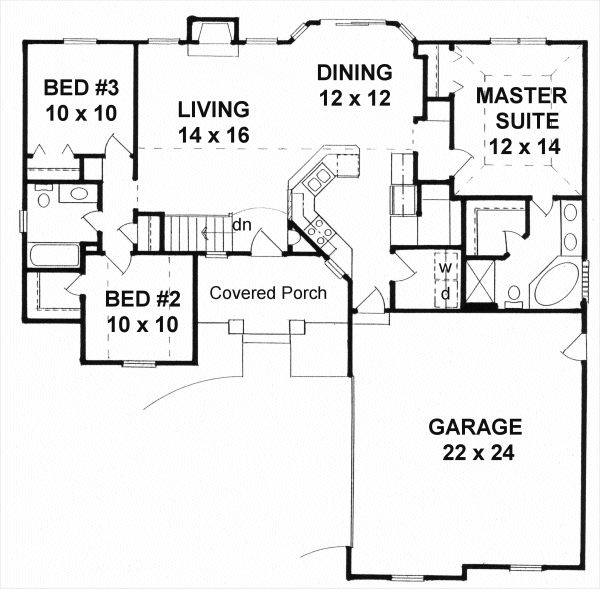 Main Floor Plan for House Plan #357031