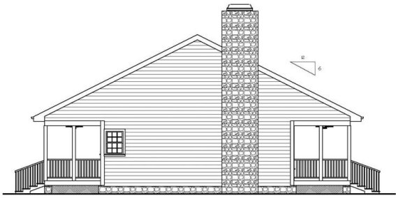 Left Elevation for House Plan #275090