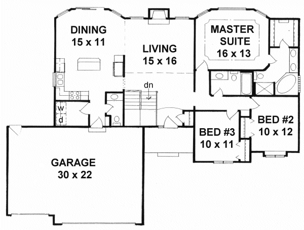 Main Floor Plan for House Plan #358051