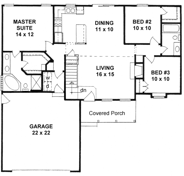 Main Floor Plan for House Plan #355421