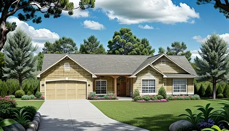 Full Rendering for House Plan #350241