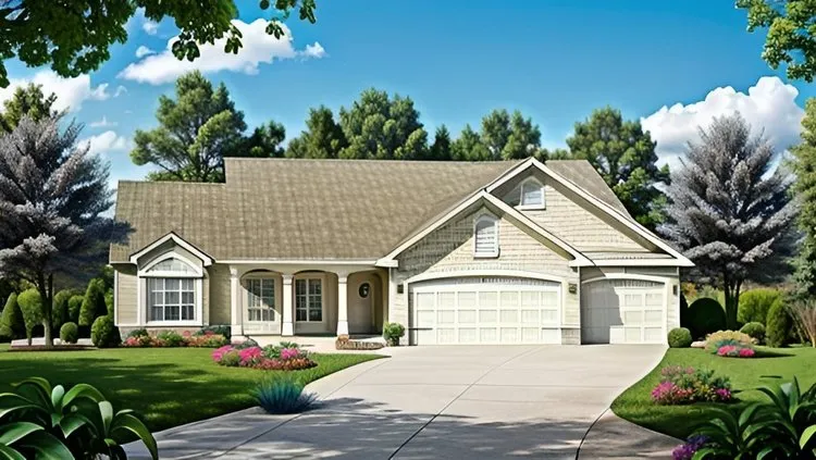 Full Rendering for House Plan #355641